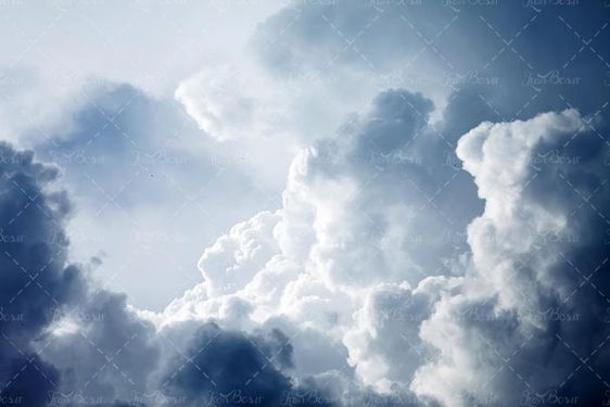 منظره آسمان آبی ابری لکه های ابر چشم انداز آسمان 41