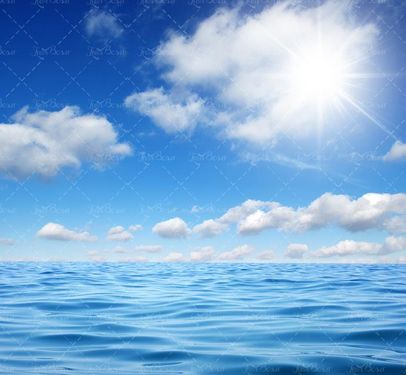 چشم انداز دریا و آسمان و خورشید 2