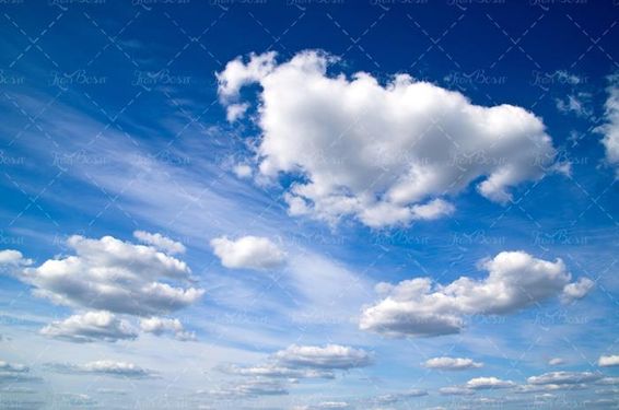 منظره آسمان آبی ابری لکه های ابر چشم انداز آسمان 43