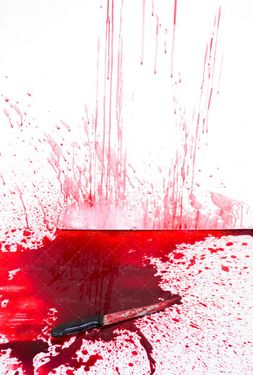 قطره های خون چاقو پاشیده شدن خون 5