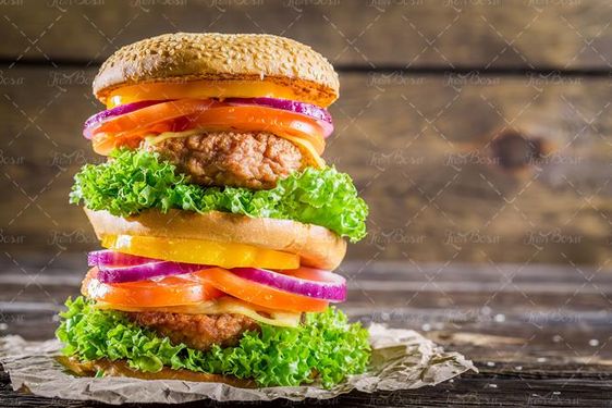 ساندویچ فست فود غذای اماده