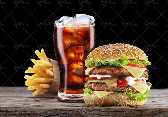 ساندویچ فست فود غذای اماده سیب زمینی سرخ شده 2