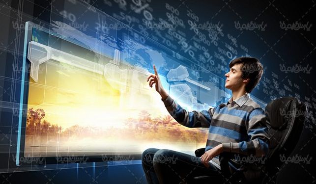 صفحه نمایش لمسی فناوری تکنولوژی