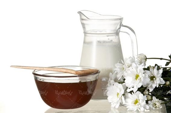 شیر عسل گل بهاری پارچ شیر ظرف عسل