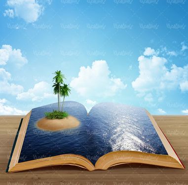 کتاب باز دریا منظره چشم انداز درخت نارگیل