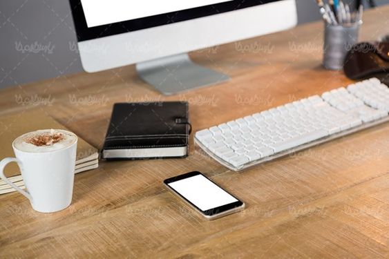 میز کار لپ تاپ کامپیوتر رومیزی مانیتور و صفحه کلید 6