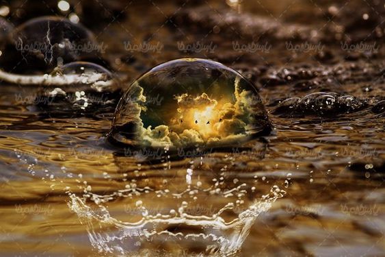 قطره آب موج حاصل از افتادن قطره در آب