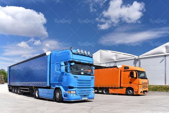 کامیون تریلی باربری تخلیه بار حمل و نقل