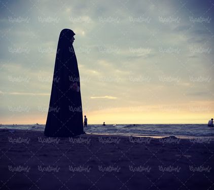 حجاب چادر عفاف طبیعت دریا ساحل 2