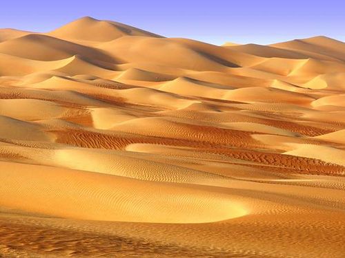 بیابان کویر شن های روان تپه های شنی