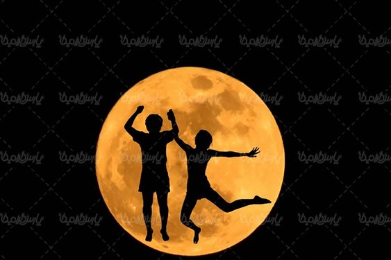 قرص ماه شب مهتاب چشم  انداز مهتابی