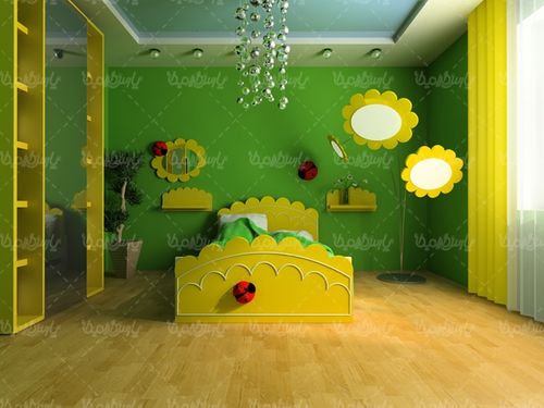 طراحی داخلی اتاق خواب تخت بچه
