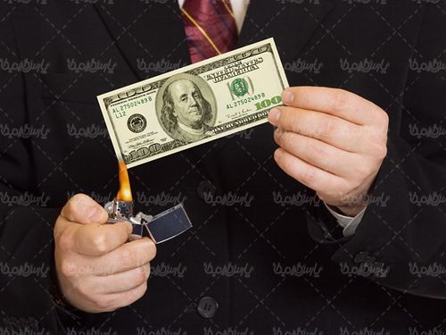 اسکناس دلار پول خارجی ارز فندک