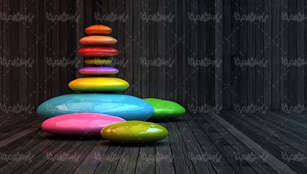 سنگ های رنگی سنگ ماساژ