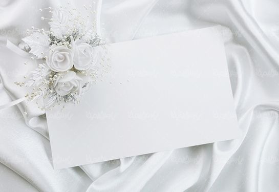 کارت دعوت عروسی گل سفید مصنوعی