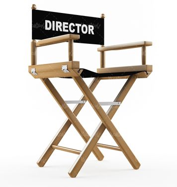 صندلی چوبی صندلی کارگردان فیلم سازی