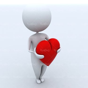 آدمک قلب قرمز عشق love