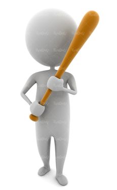 آدمک  ورزشکار چوب بیس بال