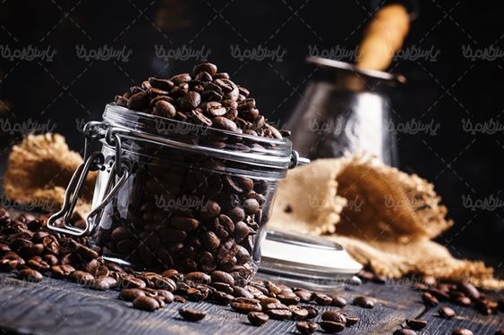 قهوه نوشیدنی تلخ دانه های قهوه