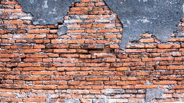 دیوار آجری قدیمی پس زمینه دیوار آجری