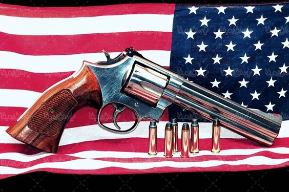 کلت هفت تیر اسلحه تفنگ پرچم آمریکا