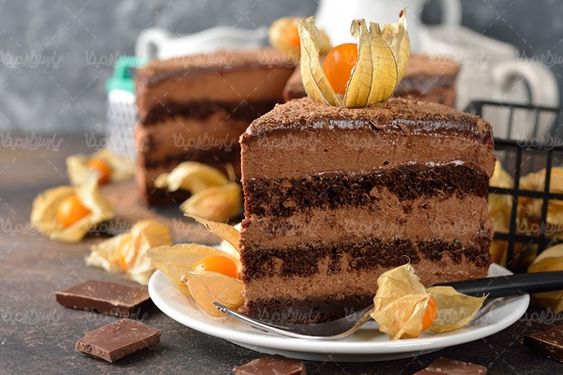 قنادی کیک خامه ای کیک شکلاتی