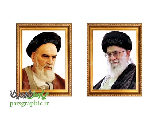 قاب عکس رهبر و امام خمینی
