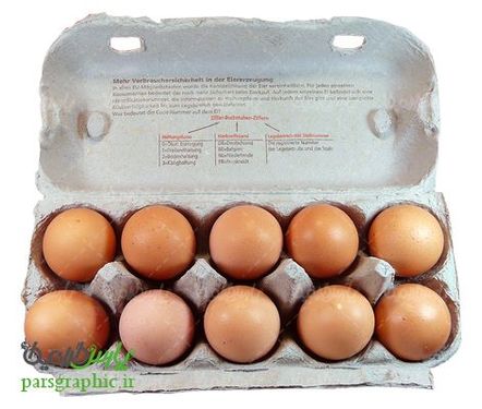 شانه تخم مرغ محلی دوربری شده