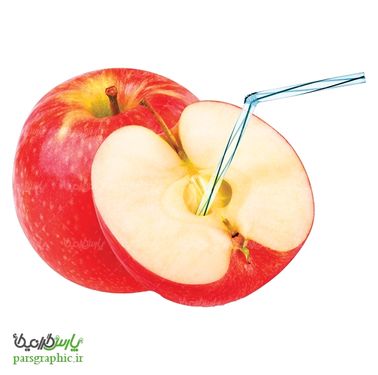 تصویر دوربری شده سیب قرمز