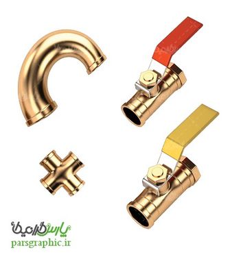 تصویر دوربری لوله و اتصالات