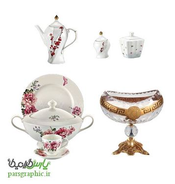 تصویر دوربری شده ظروف کادویی