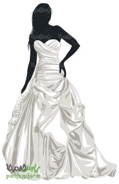 تصویر دوربری شده لباس عروس