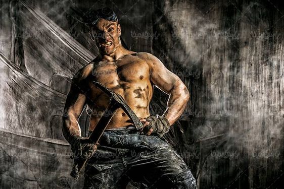کارگر معدن  زغال سنگ معدن زغال سنگ  کلنگ