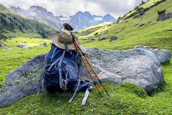 کوه کوهستان منظره چشم انداز عصای کوهنوردی