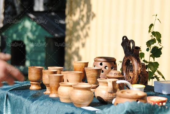 ظروف سفالی ظروف تزئینی کوزه کوچک صنایع دستی