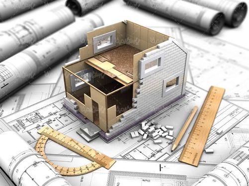 ماکت ساختمان درحال ساخت اسکلت خانه  نقشه کشی15
