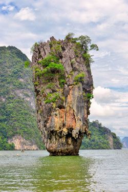منظره طبیعت چشم انداز صخره عظیم جزیره دریا آب
