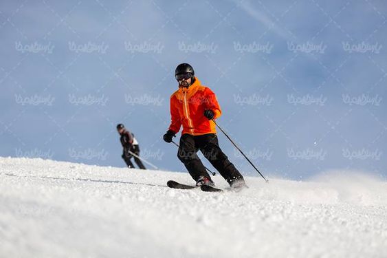 زمستان برف منظره چشم انداز ورزشکار اسکی کوهستان2