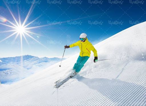 زمستان برف منظره چشم انداز ورزشکار اسکی کوهستان4