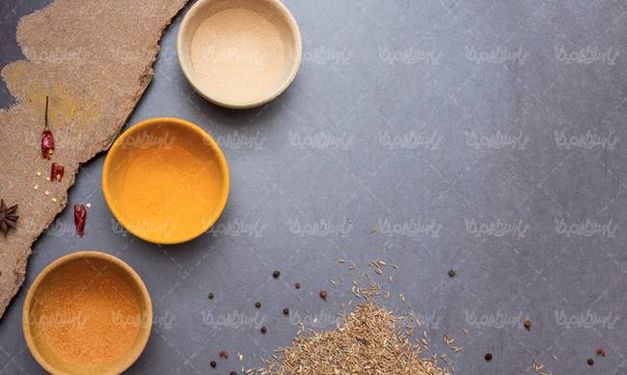 ادویه جات دارچین ظرف سفالی ادویه پودر زردچوبه1