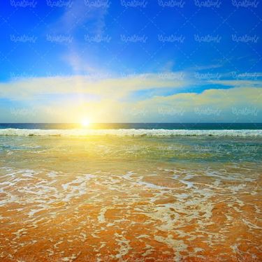 دریا نور خورشید منظره چشم انداز آسمان آبی ابر سفید 20