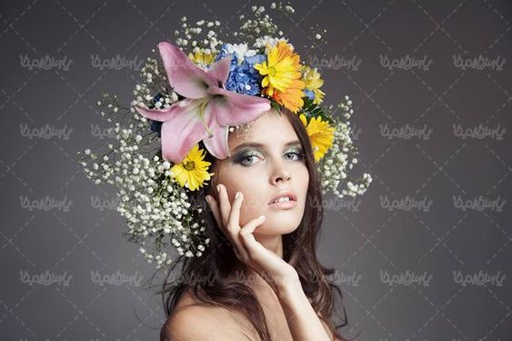 سالن آرایش سالن زیبایی چهره زن چهره دختر تاج گل7