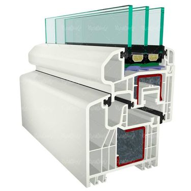 پرفیل پنجره دو جداره پنجره upvc