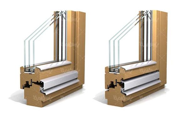 پرفیل پنجره دو جداره پنجره upvc