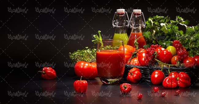 آبمیوه آب میوه طبیعی گوجه فرنگی آب گوجه سبزیجات