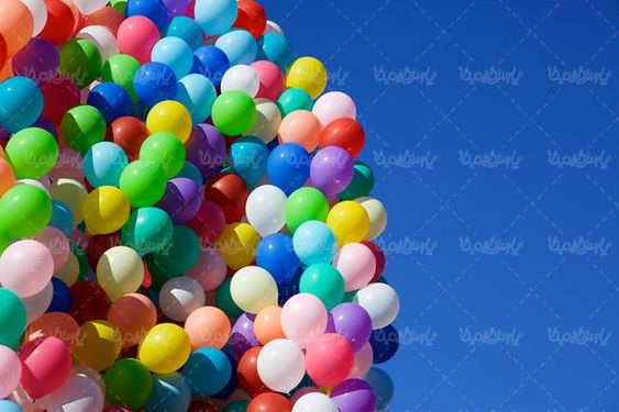دسته بادکنک  منظره چشم انداز انبوه بادکنک بادکنک رنگی