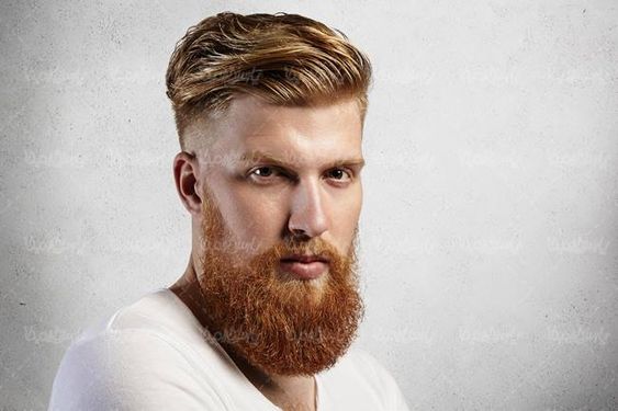 مدل مو آرایشگاه مردانه پیرایش موکده ریش و موی رنگ شده مردانه