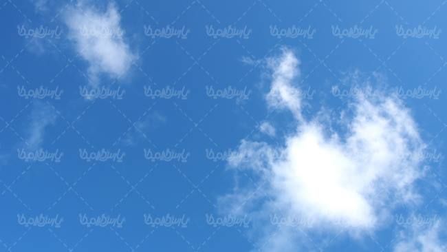 منظره چشم انداز آسمان آبی ابر های سفید لکه های ابر4