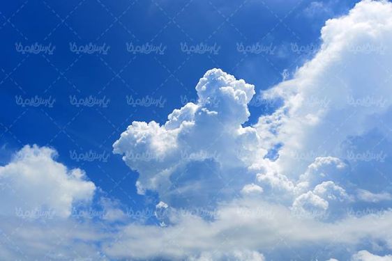 منظره چشم انداز آسمان آبی ابر های سفید لکه های ابر5