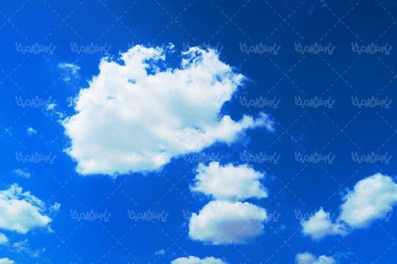 منظره چشم انداز آسمان آبی ابر های سفید لکه های ابر8